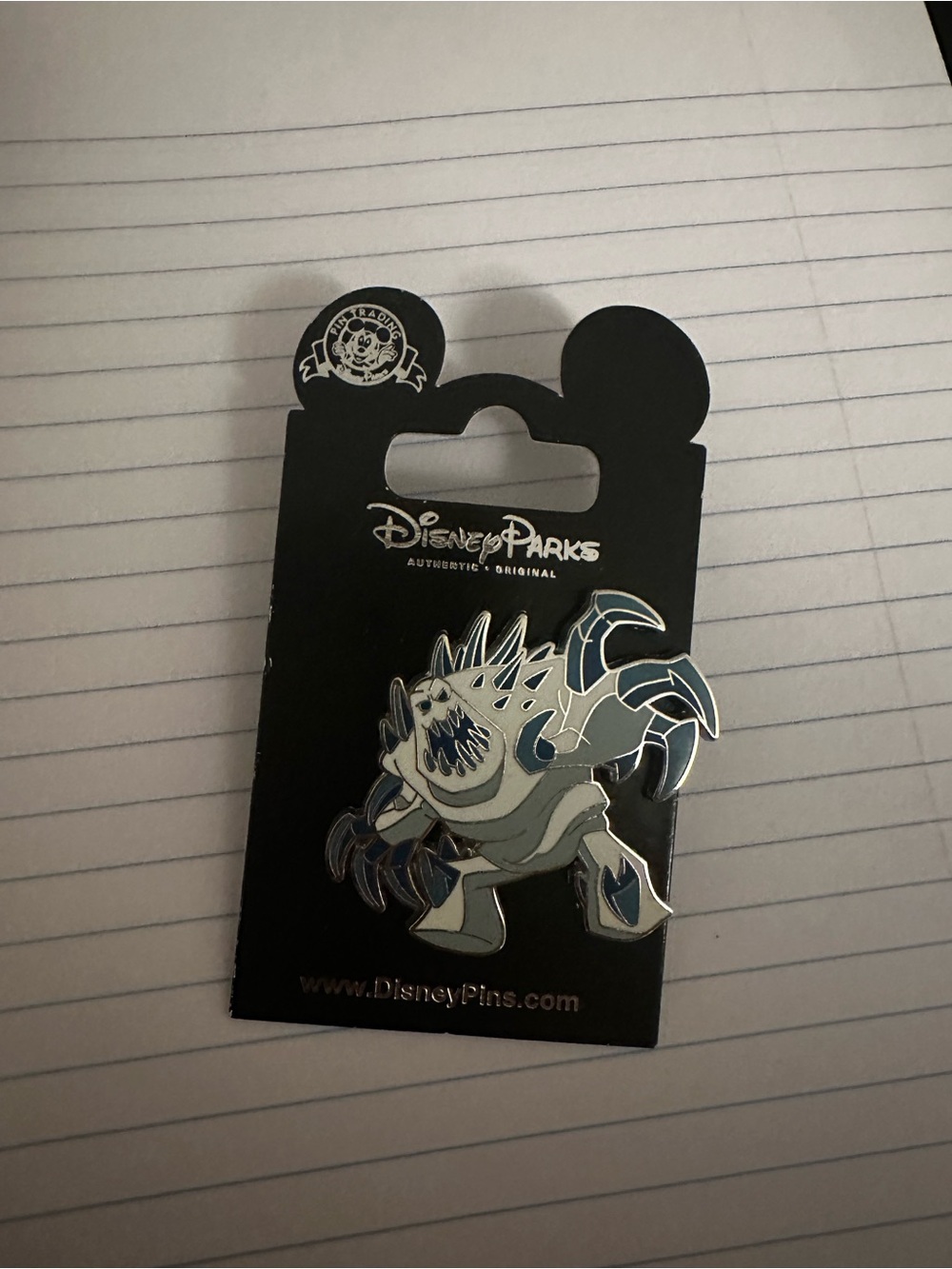 Disney Parks Blue White Gray Creature Pin